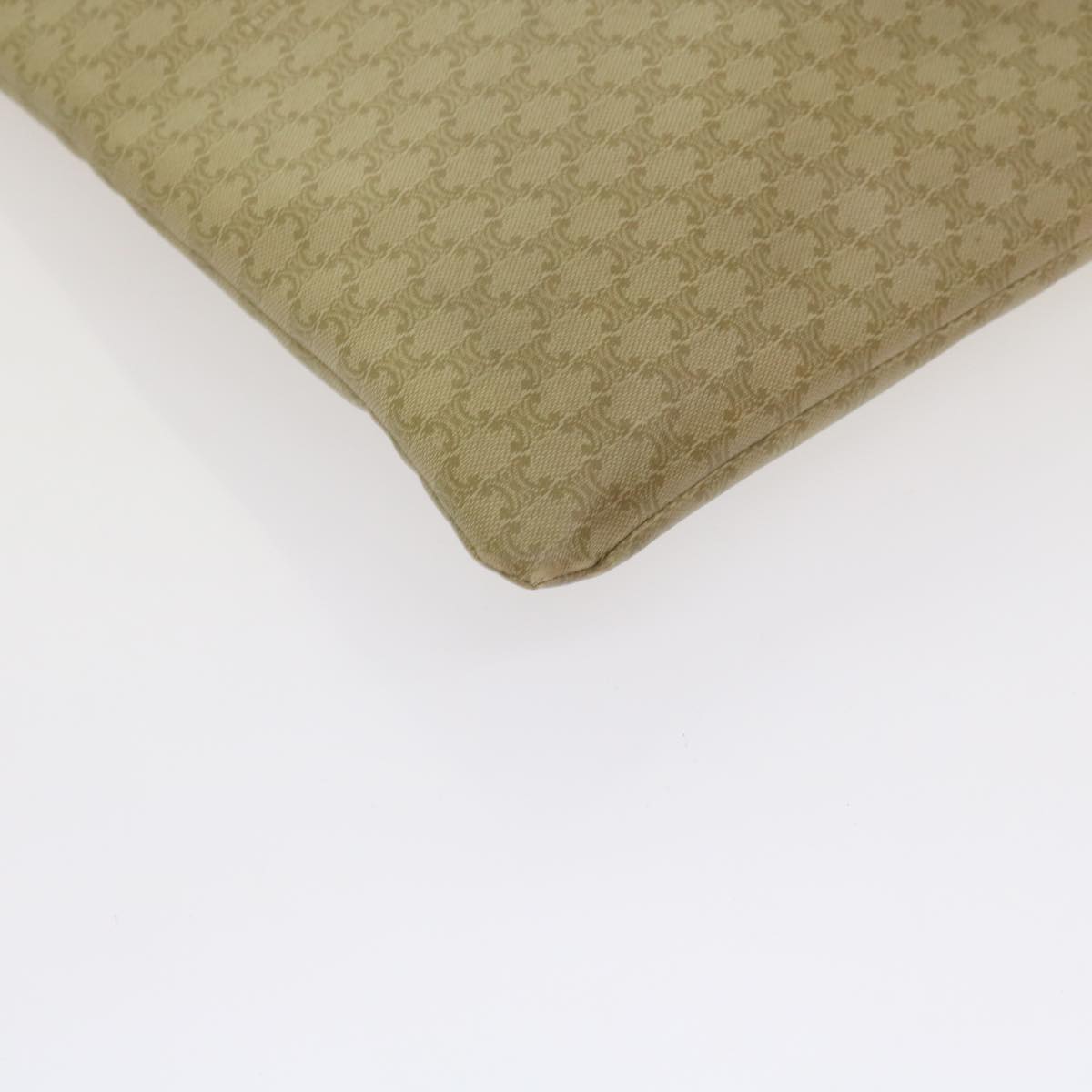 CELINE Macadam Canvas Tote Bag Beige Auth bs12760