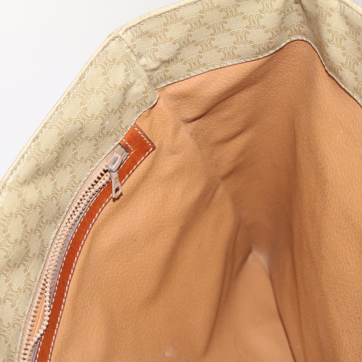 CELINE Macadam Canvas Tote Bag Beige Auth bs12760