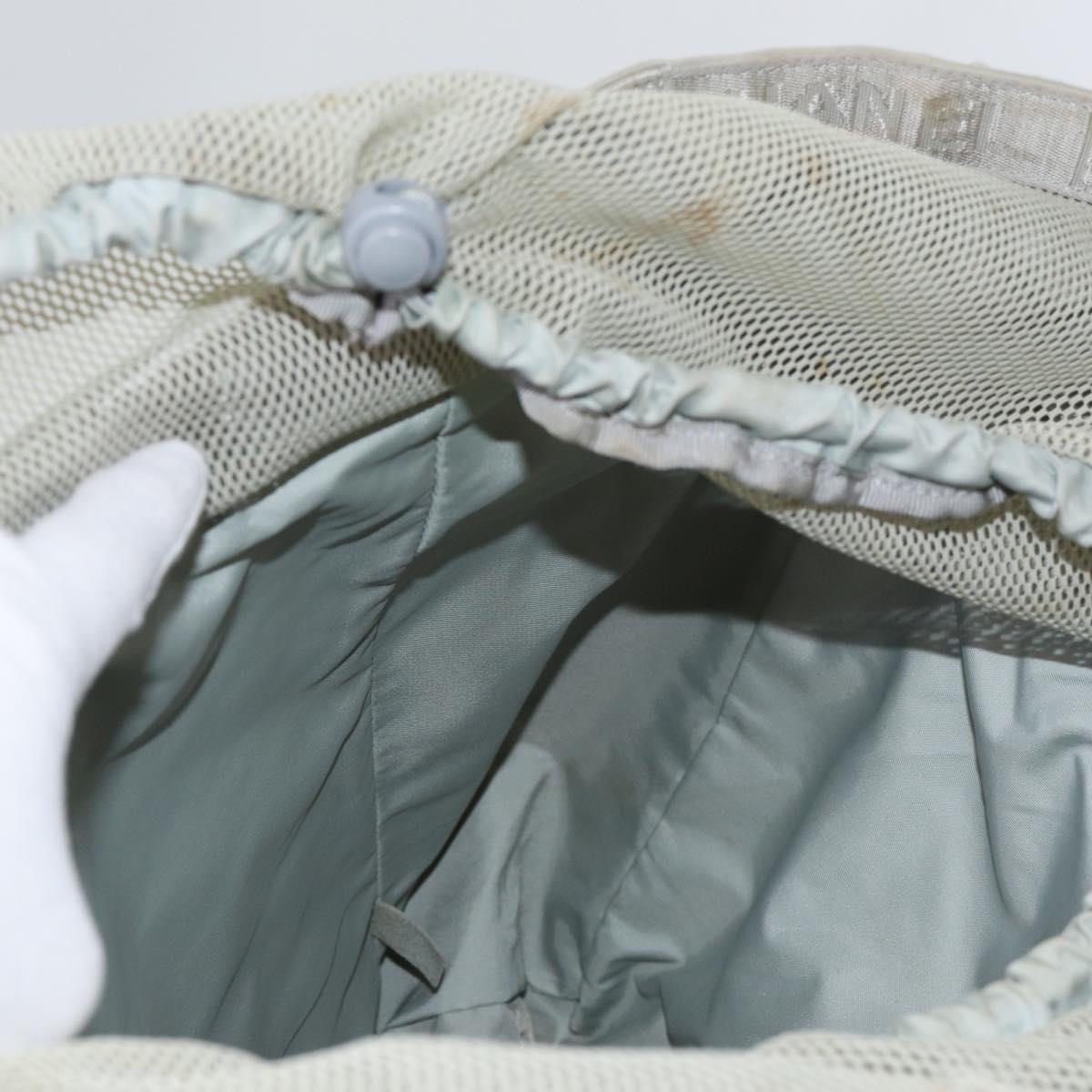 CHANEL Sports Line Tote Bag Canvas Gray CC Auth bs13030