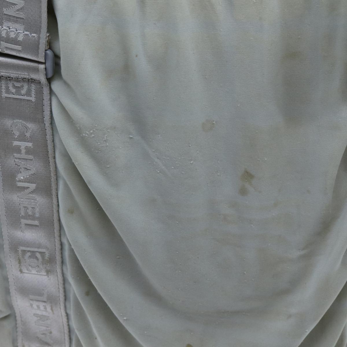 CHANEL Sports Line Tote Bag Canvas Gray CC Auth bs13030