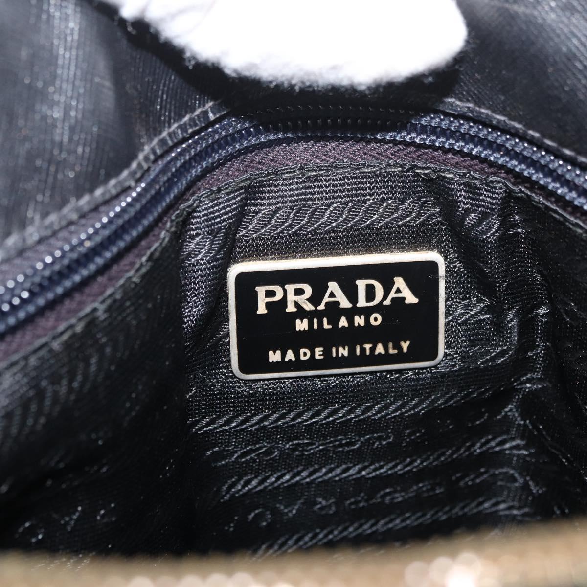 PRADA Hand Bag Nylon Black Auth bs13283
