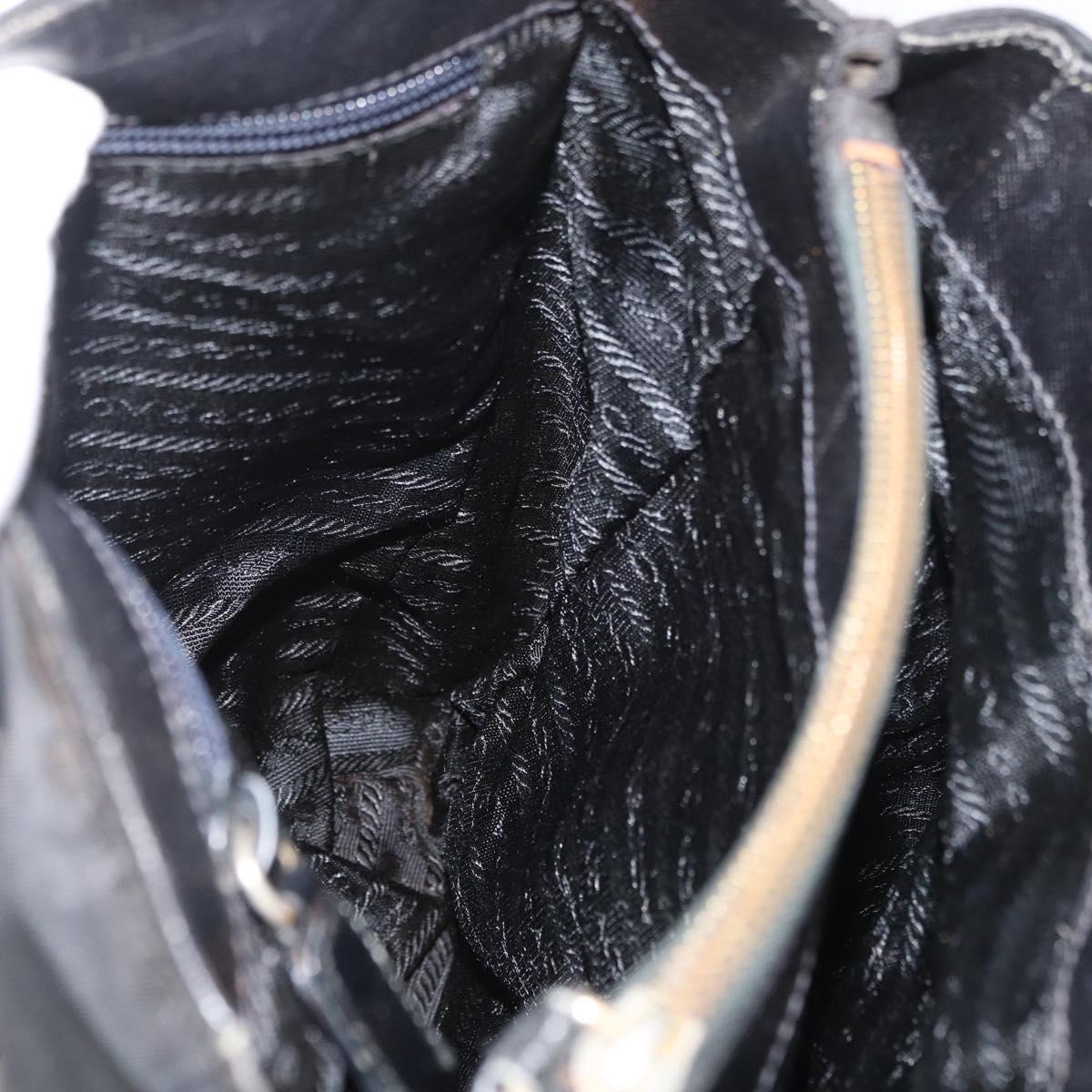 PRADA Hand Bag Nylon Black Auth bs13283