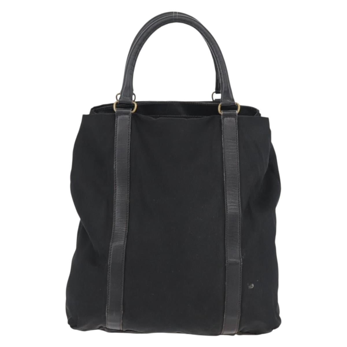 PRADA Hand Bag Nylon Black Auth bs13283
