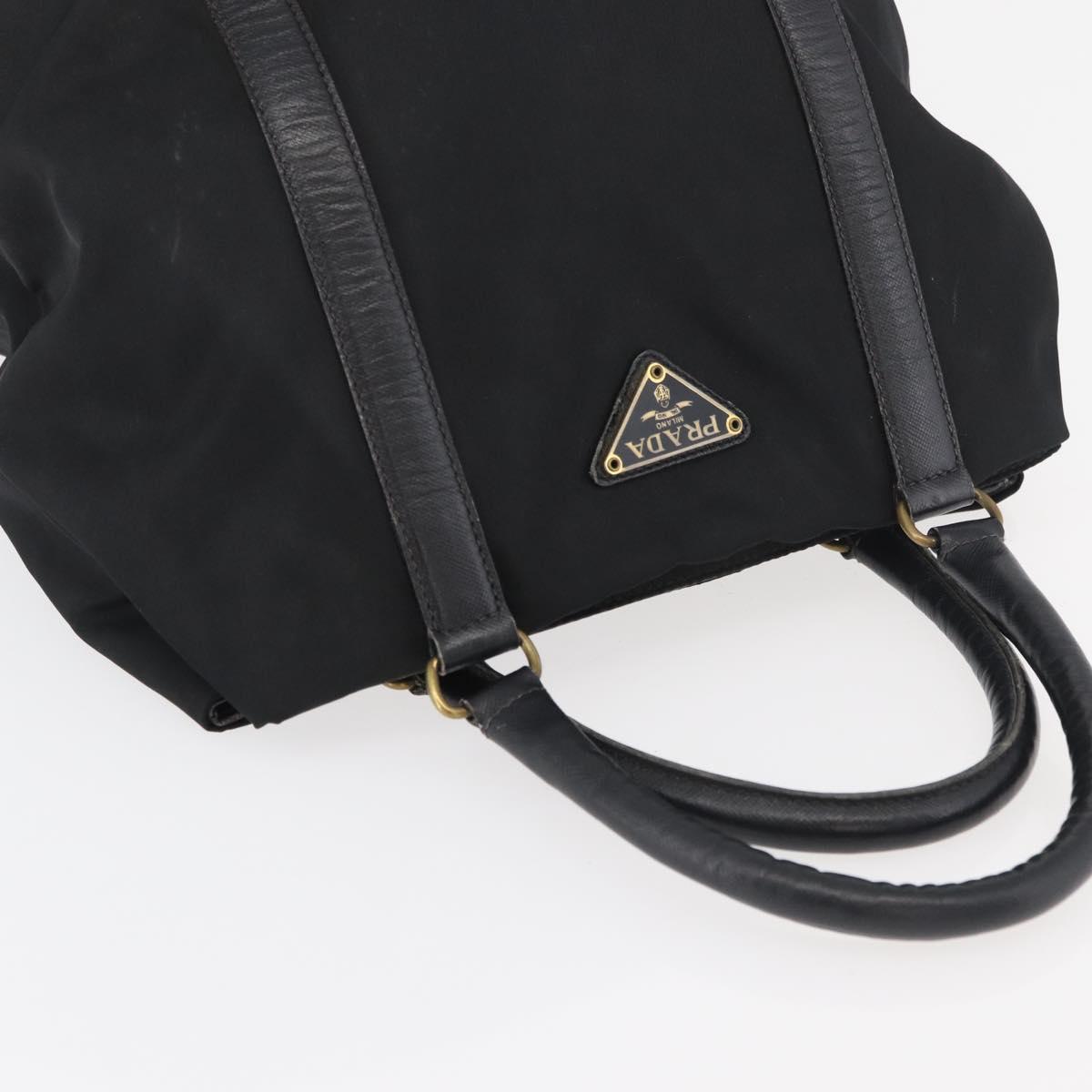 PRADA Hand Bag Nylon Black Auth bs13283
