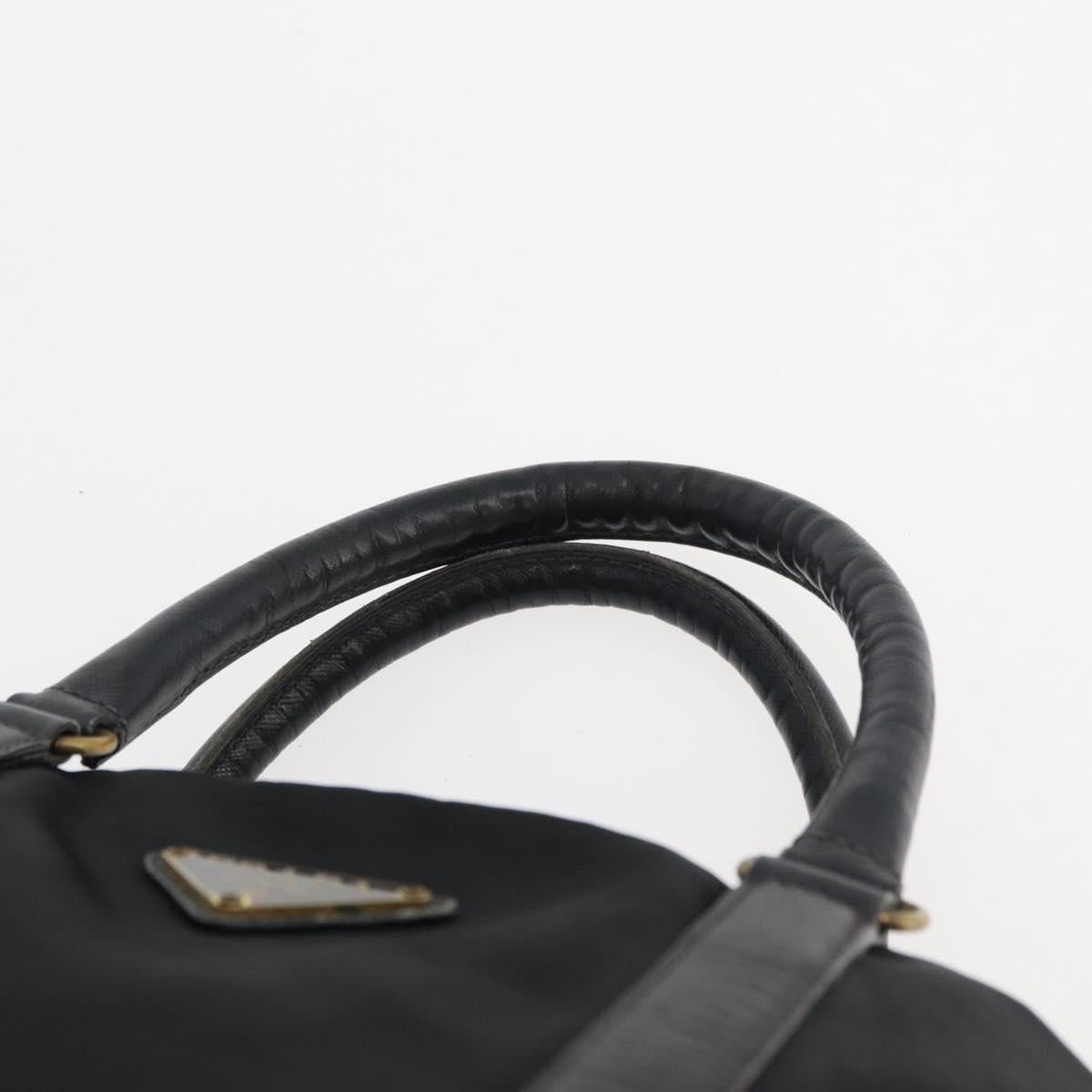 PRADA Hand Bag Nylon Black Auth bs13283