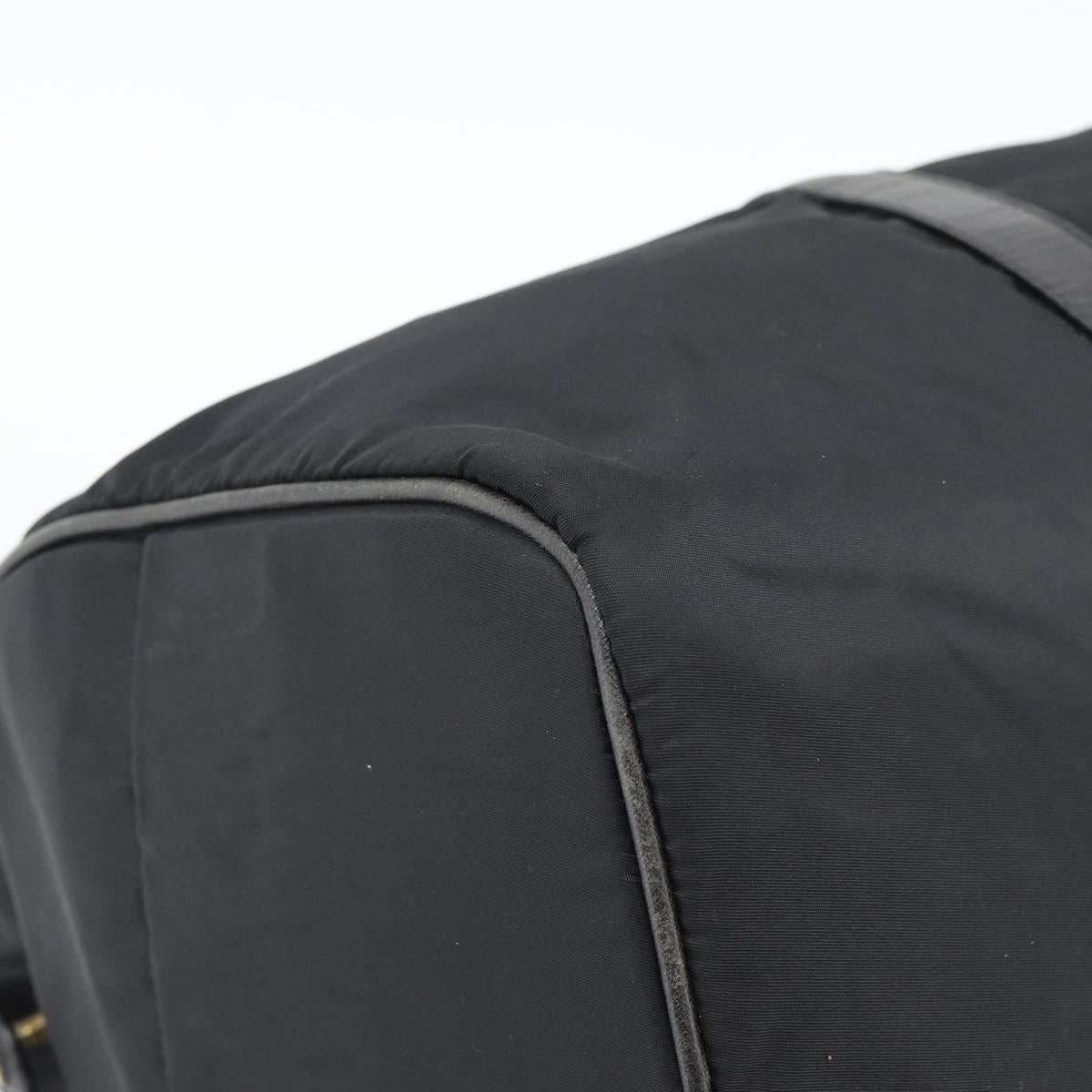 PRADA Boston Bag Nylon Black Auth bs13423