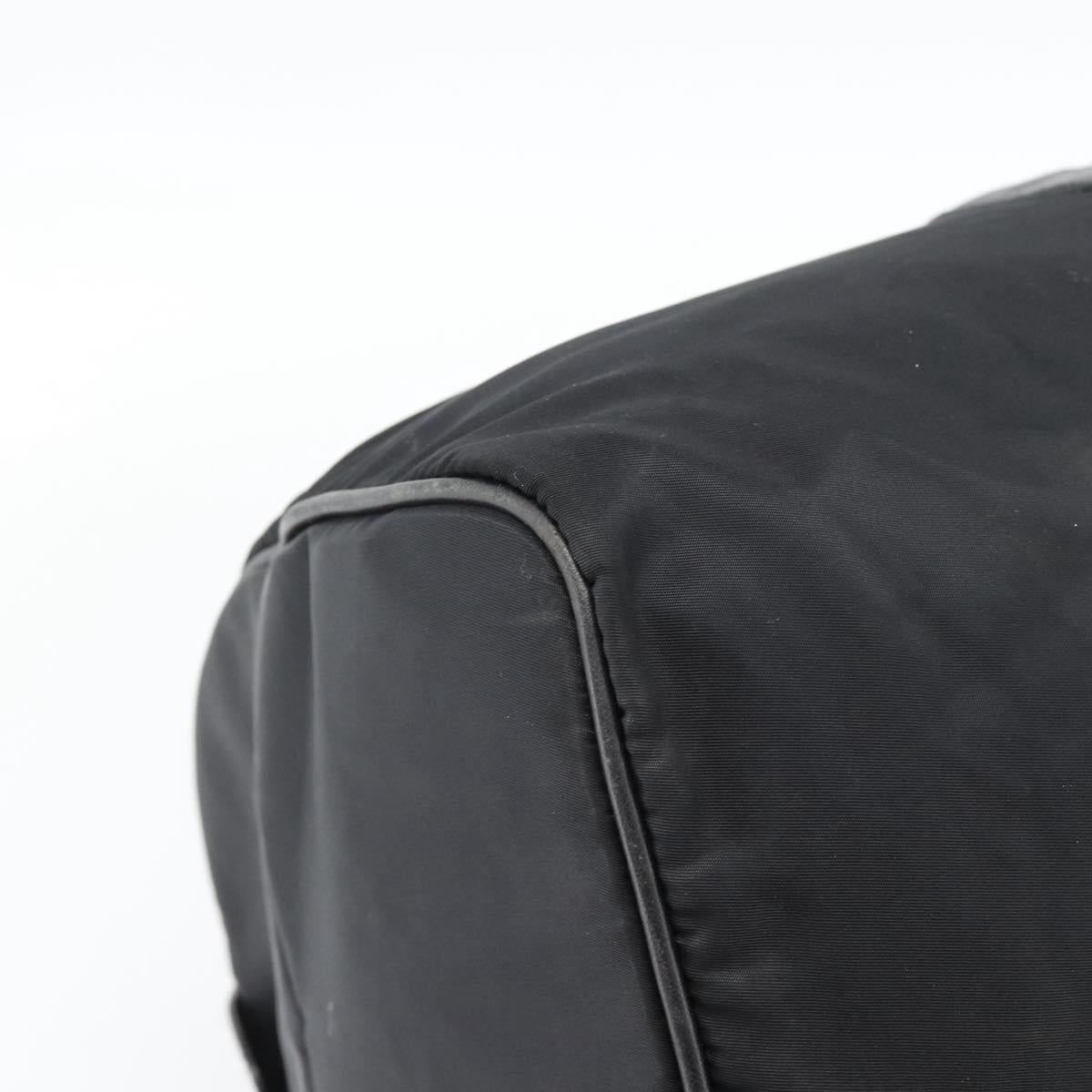 PRADA Boston Bag Nylon Black Auth bs13423