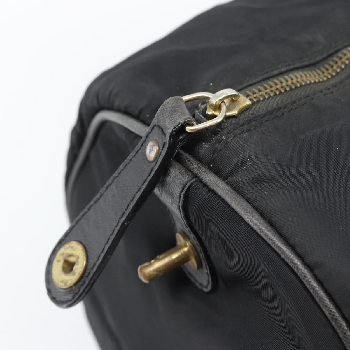 PRADA Boston Bag Nylon Black Auth bs13423