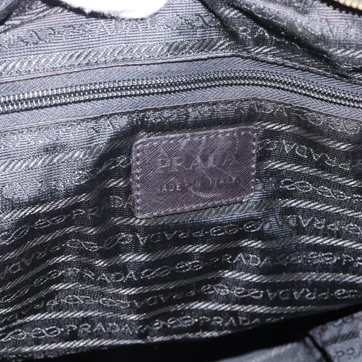 PRADA Boston Bag Nylon Black Auth bs13423
