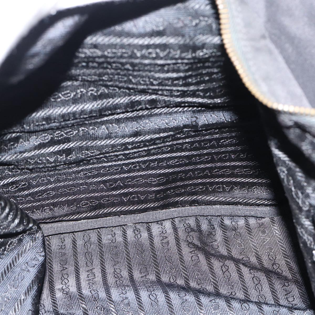PRADA Boston Bag Nylon Black Auth bs13423