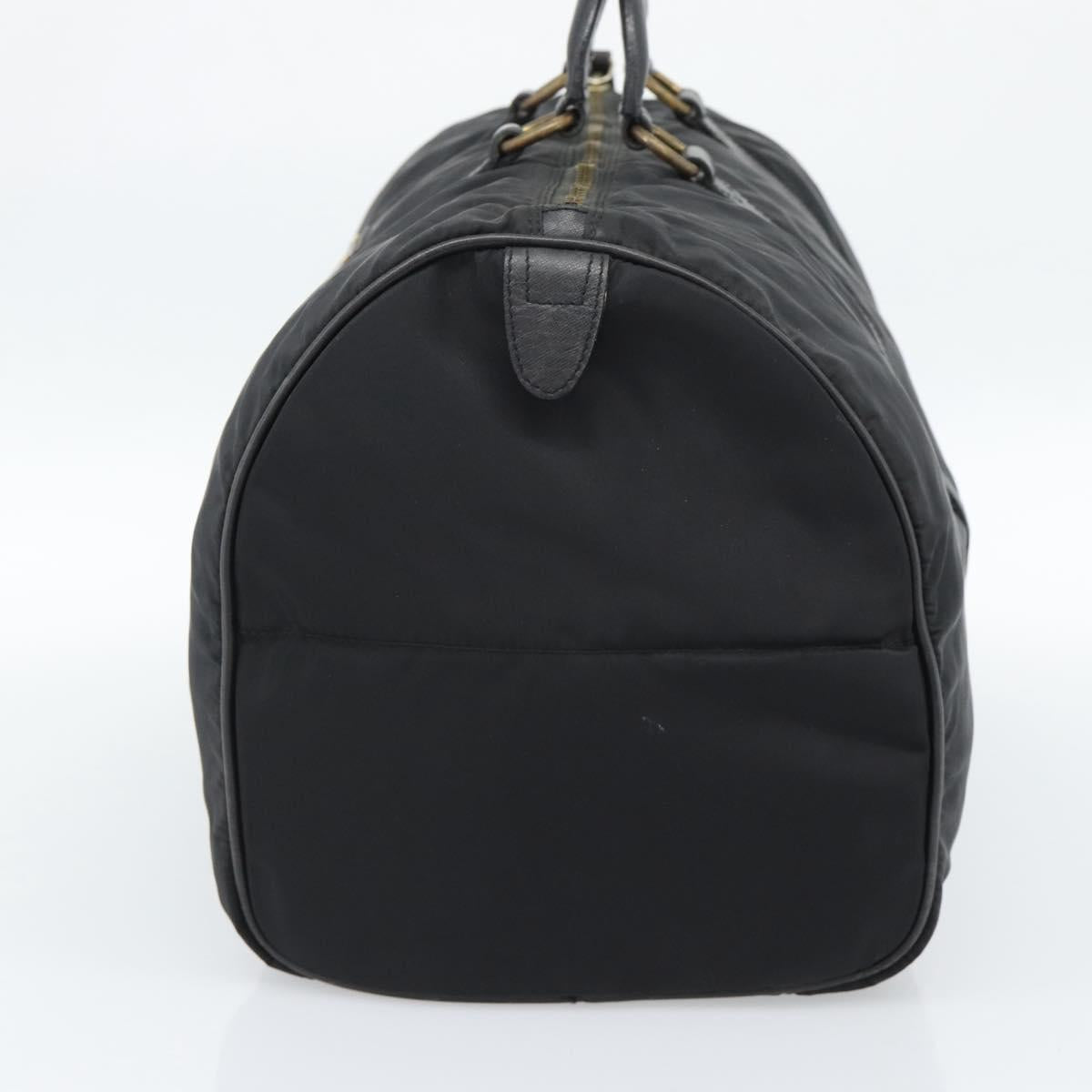 PRADA Boston Bag Nylon Black Auth bs13423