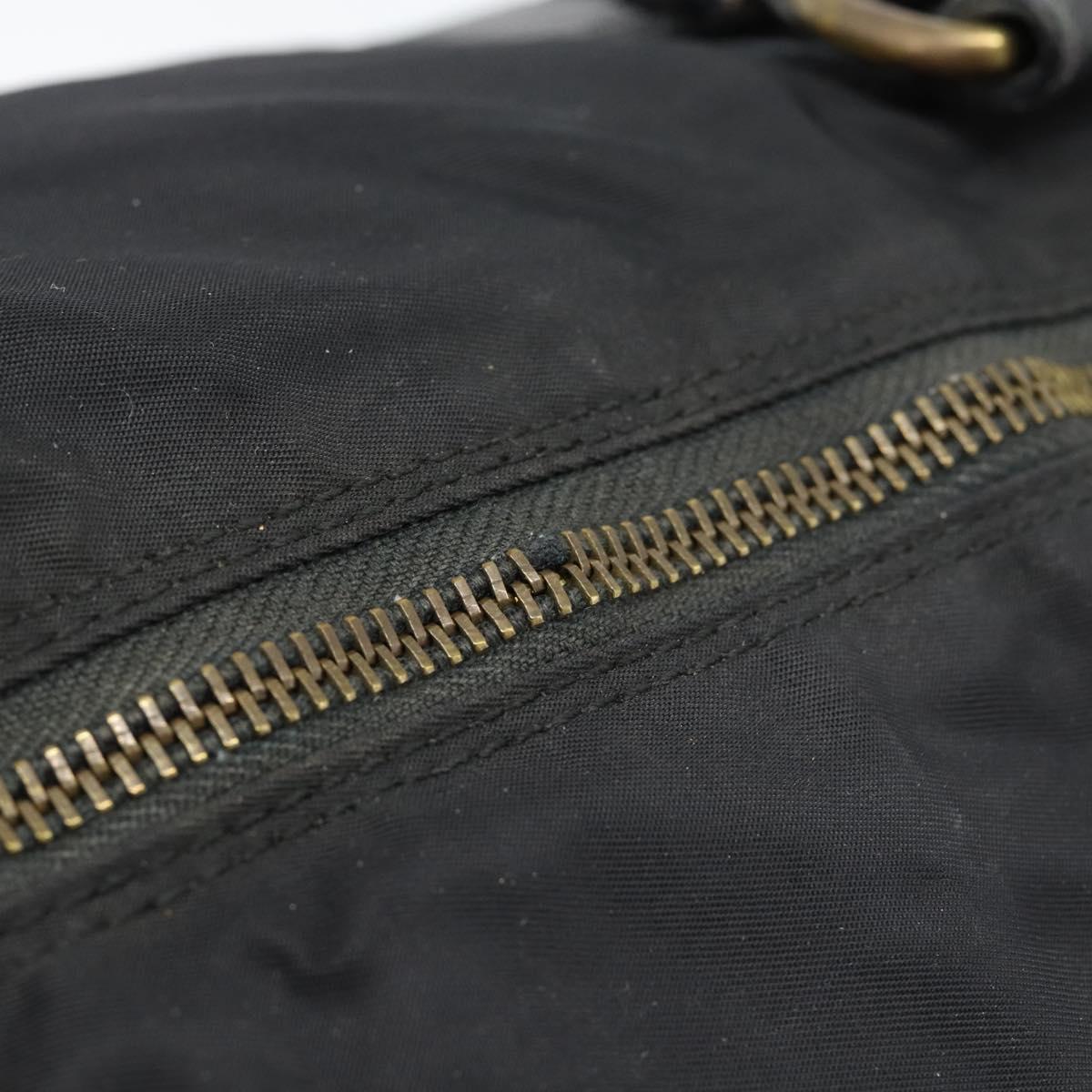 PRADA Boston Bag Nylon Black Auth bs13423