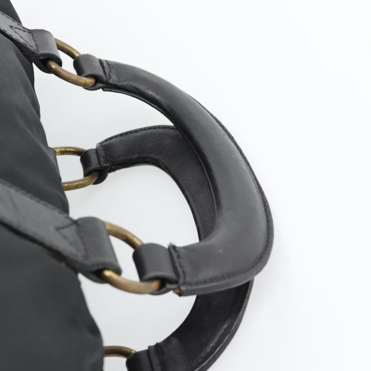 PRADA Boston Bag Nylon Black Auth bs13423
