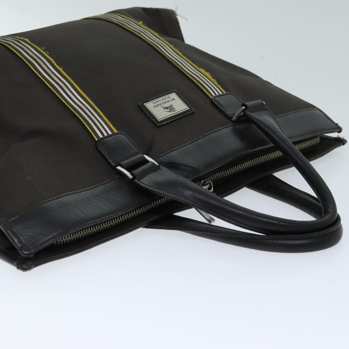 BURBERRY Black label Tote Bag Nylon Canvas 2Set Beige Brown Auth bs14274