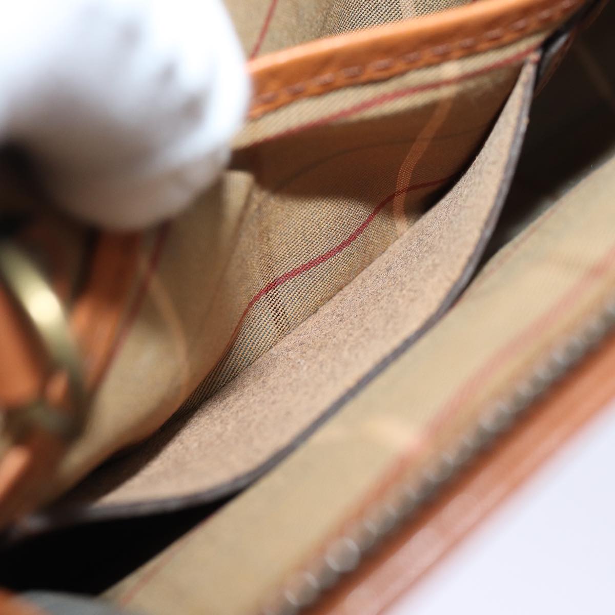 Burberrys Clutch Bag Leather Brown Auth bs14286