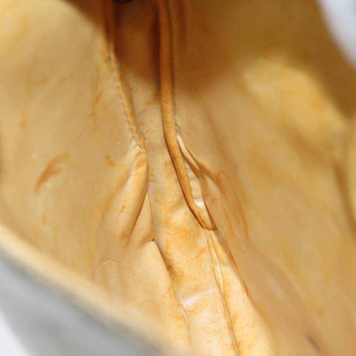 CELINE Macadam Canvas Shoulder Bag Beige Auth bs14377