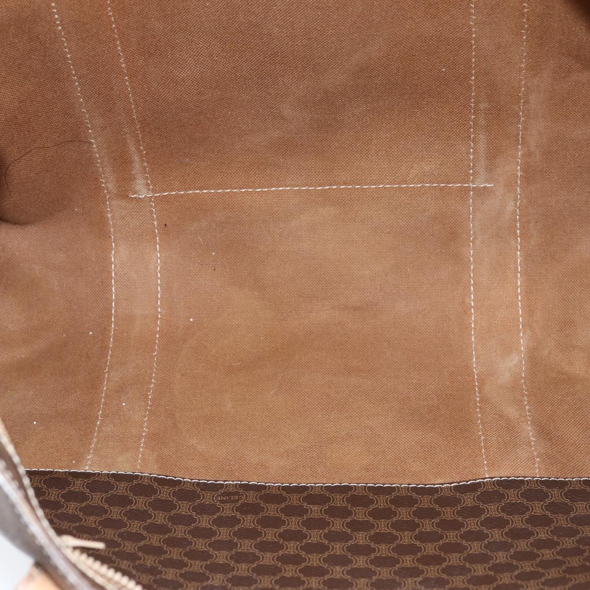 CELINE Macadam Canvas Hand Bag PVC Leather 4Set Brown Beige Auth bs14619