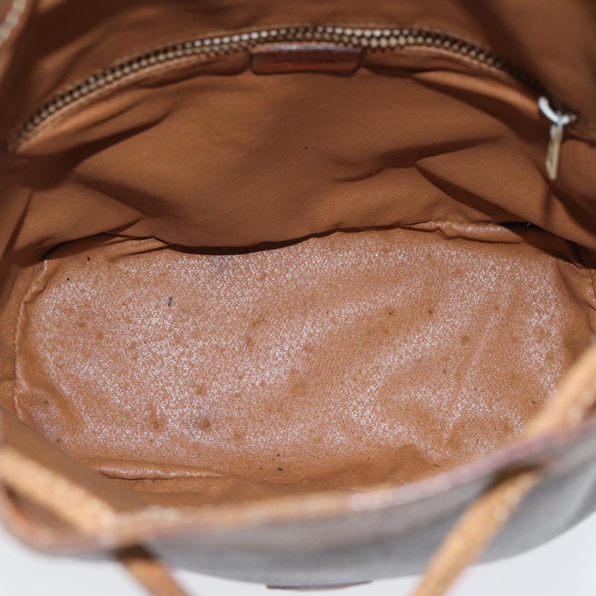 CELINE Macadam Canvas Hand Bag PVC Leather 4Set Brown Beige Auth bs14619