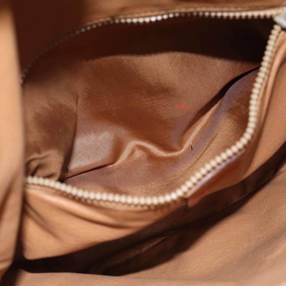 CELINE Macadam Canvas Hand Bag PVC Leather 4Set Brown Beige Auth bs14619