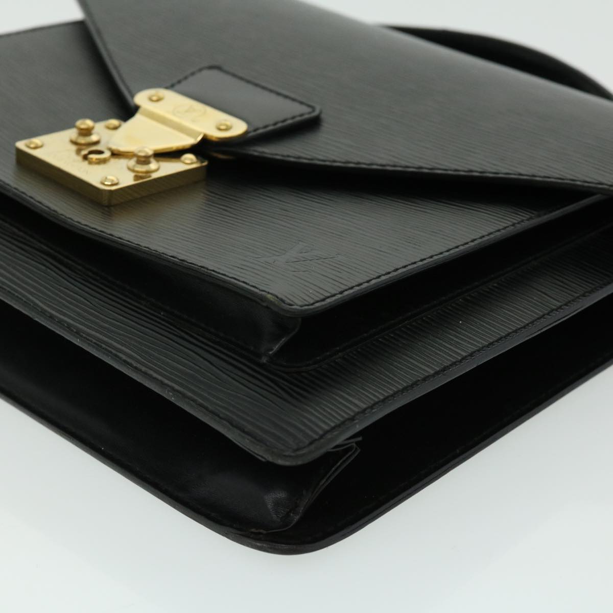 LOUIS VUITTON Epi Monceau Hand Bag Black M52123 LV Auth bs1472