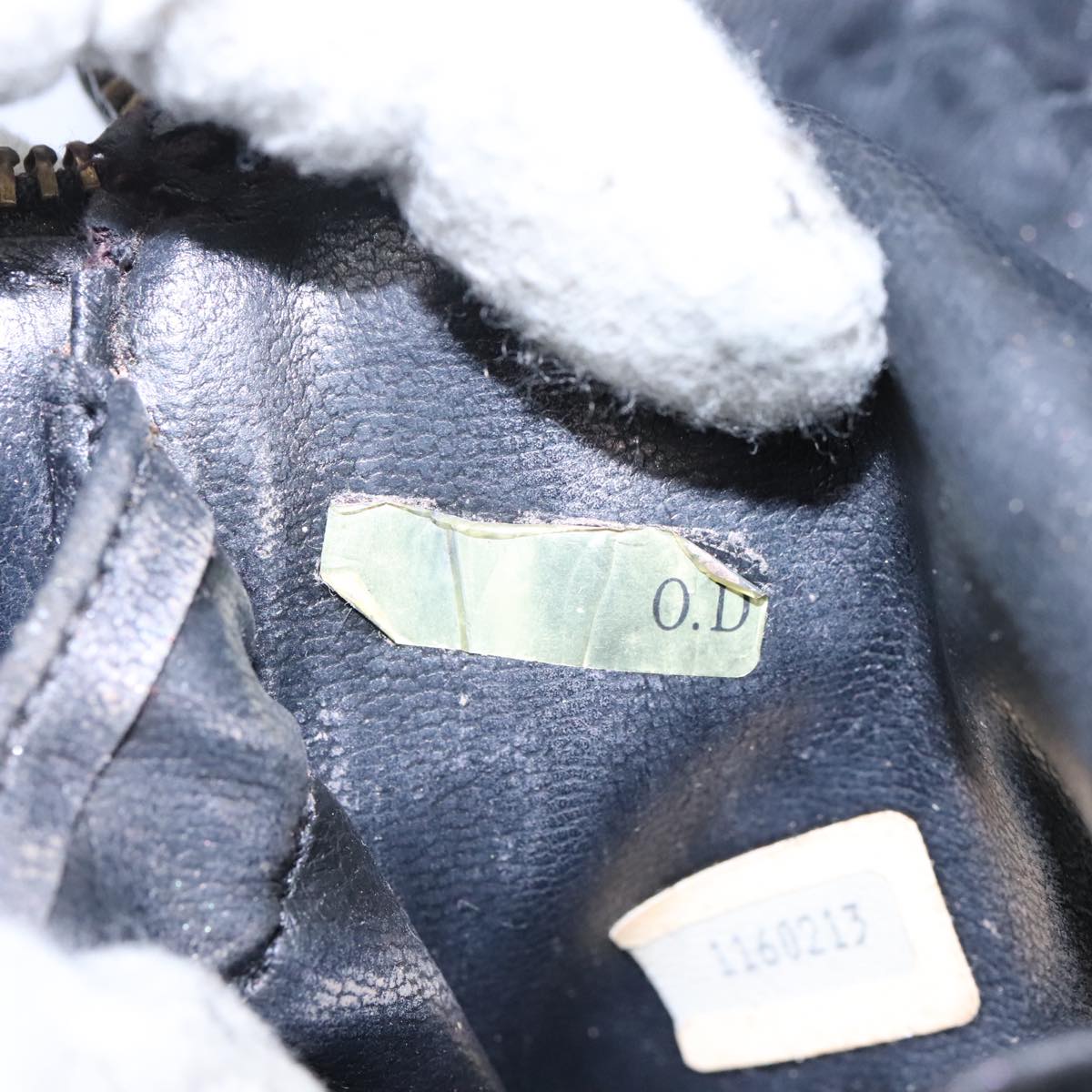 CHANEL Bicolole Vanity Cosmetic Pouch Leather Black CC Auth bs14966