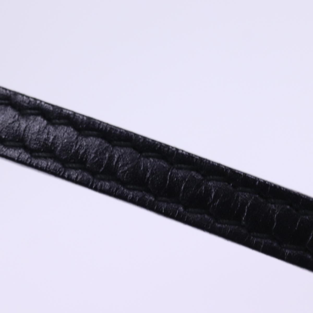 BALENCIAGA Navy Pochette Shoulder Bag Canvas Black White 339937 Auth bs14976