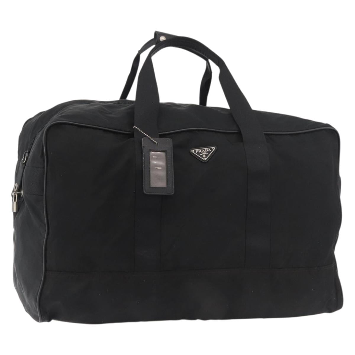 PRADA Boston Bag Nylon 2way Black Auth bs15045
