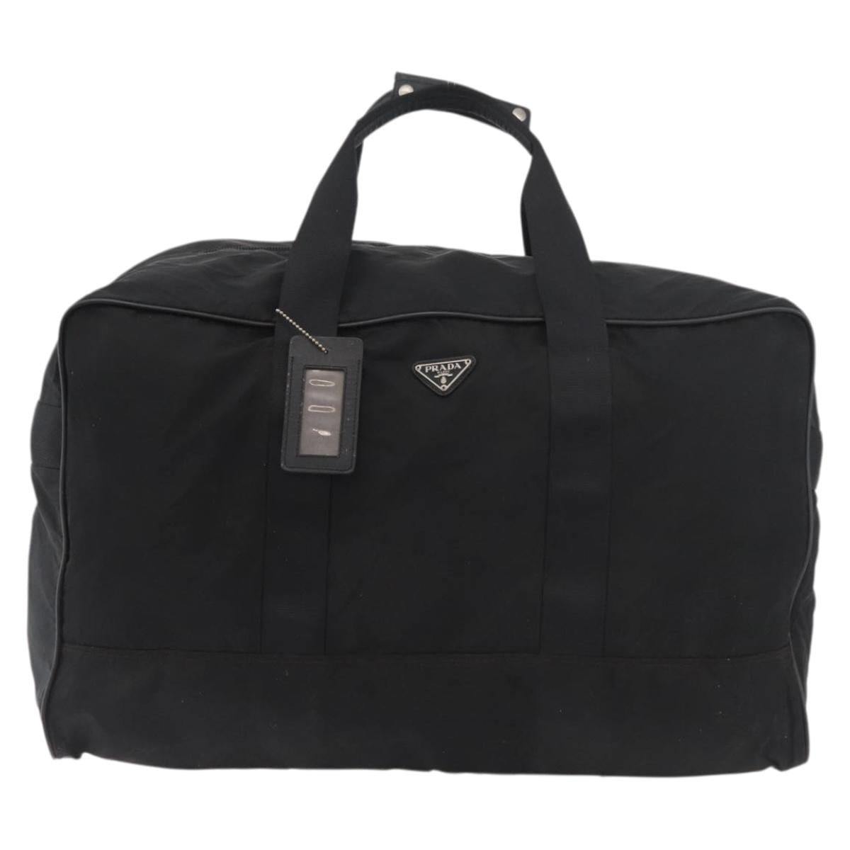 PRADA Boston Bag Nylon 2way Black Auth bs15045