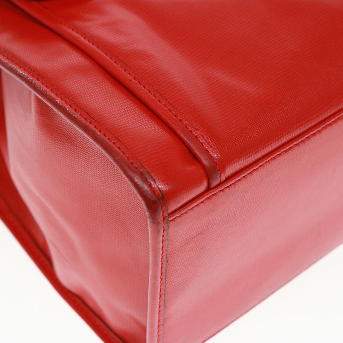 CELINE Shoulder Bag Leather Red Auth bs15049