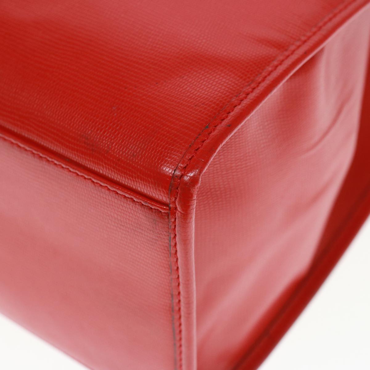 CELINE Shoulder Bag Leather Red Auth bs15049