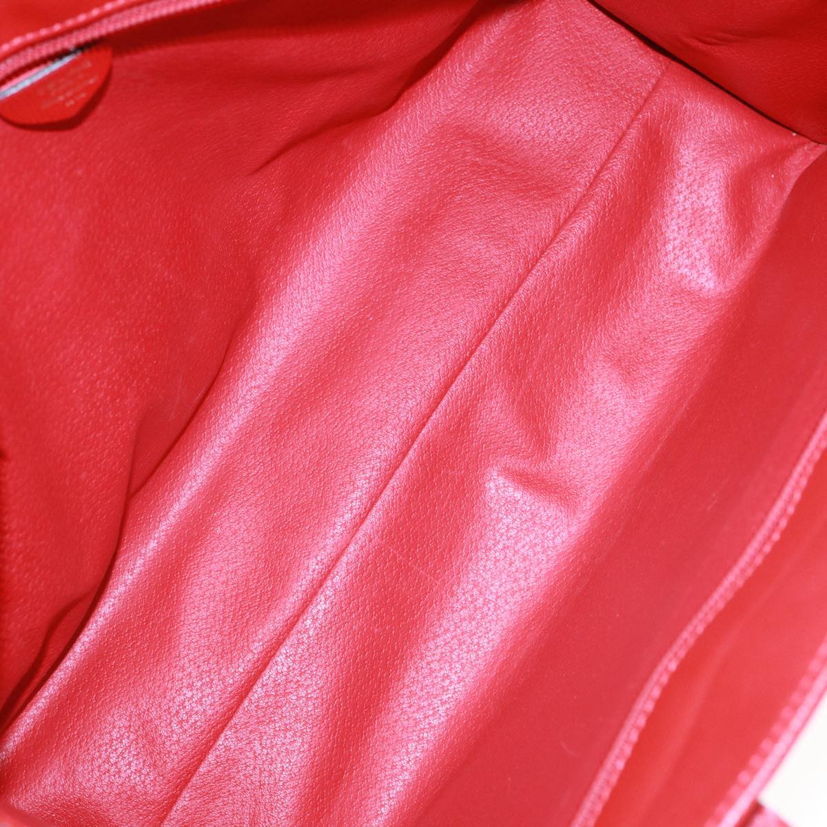 CELINE Shoulder Bag Leather Red Auth bs15049