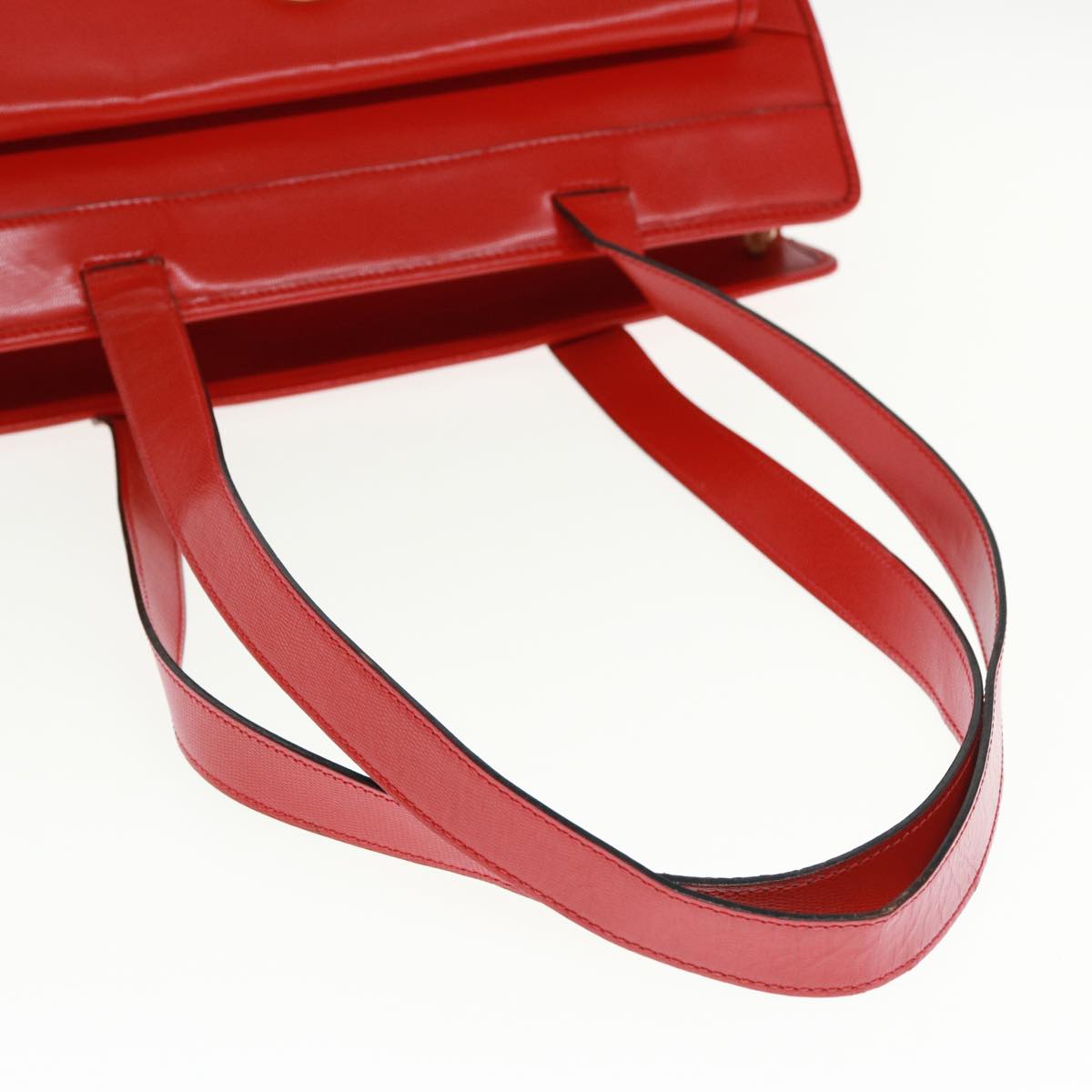 CELINE Shoulder Bag Leather Red Auth bs15049