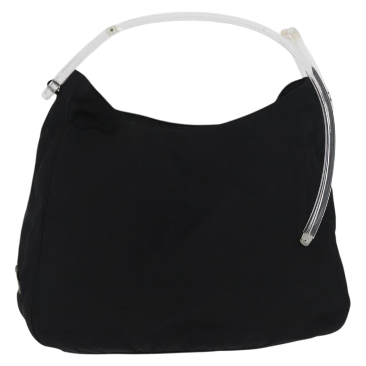 PRADA Shoulder Bag Nylon Black Auth bs15274