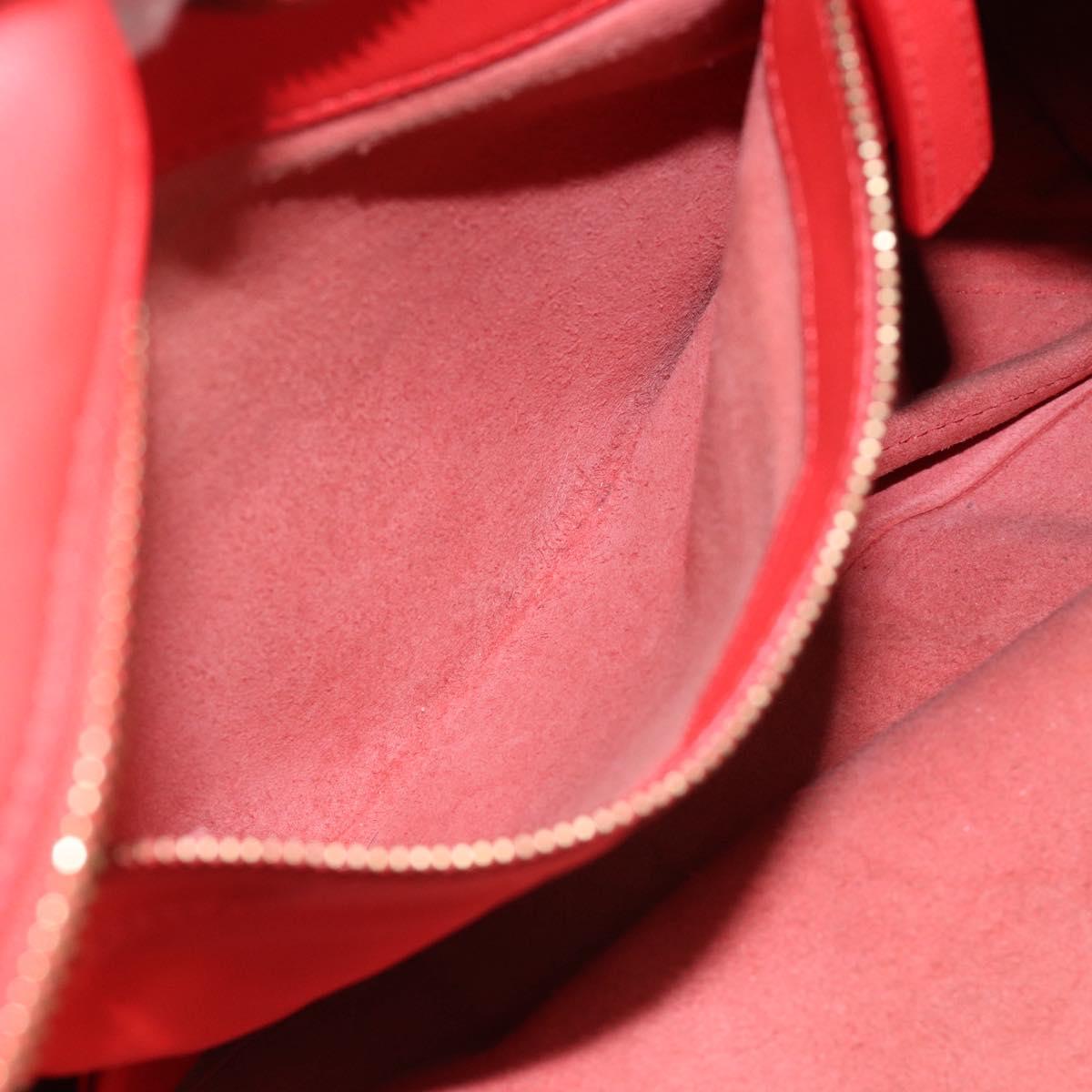 CELINE Tote Bag Leather Red Auth bs15628
