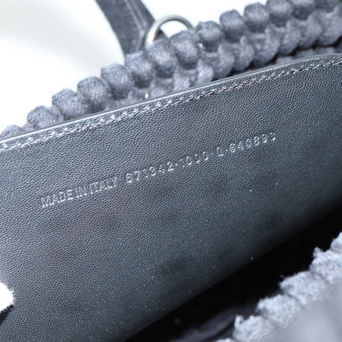 BALENCIAGA Bistro Hand Bag Canvas 2way Black 671342 Auth bs15695V