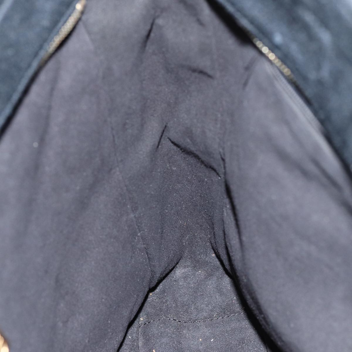 CHANEL Choco Bar Tote Bag Cotton Black CC Auth bs15847