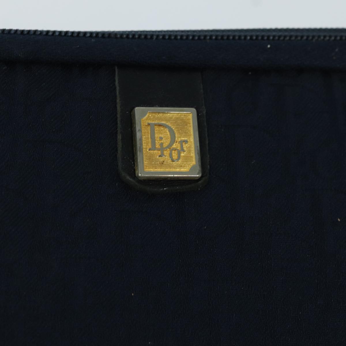 Christian Dior Trotter Canvas Pouch Navy Auth bs16192