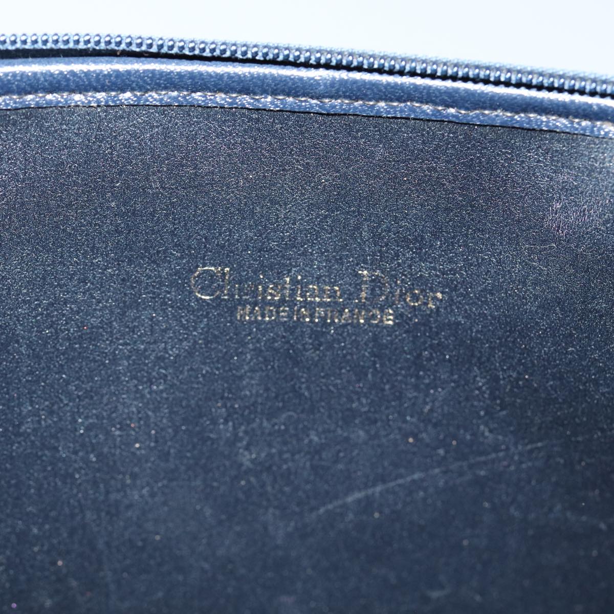 Christian Dior Trotter Canvas Pouch Navy Auth bs16192