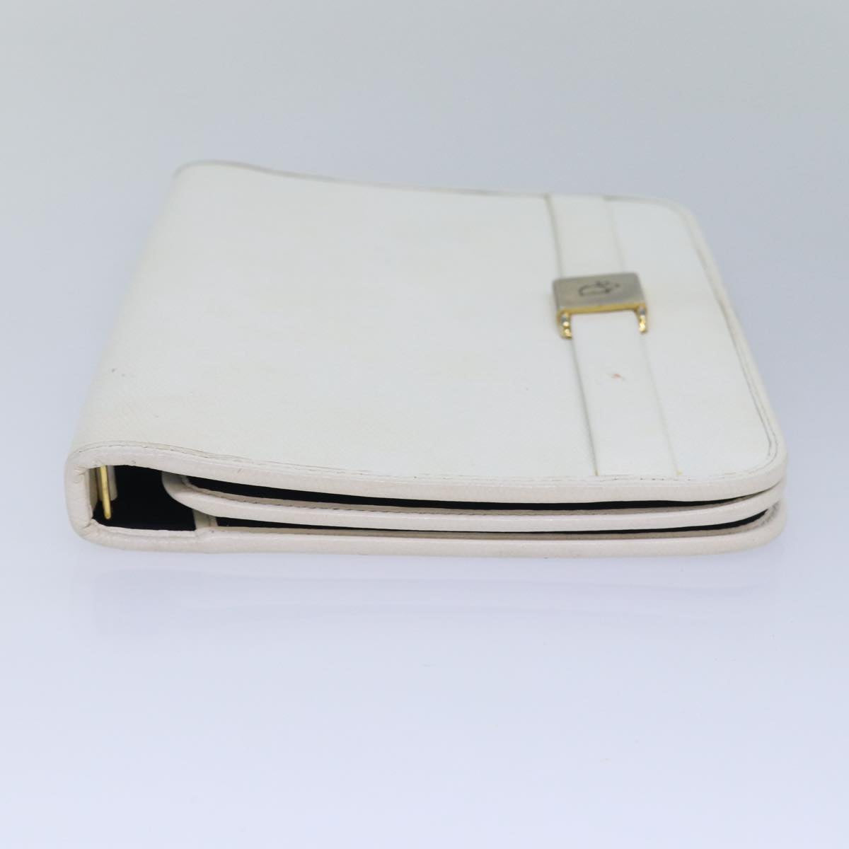 Christian Dior Shoulder Bag Leather White Auth bs16301