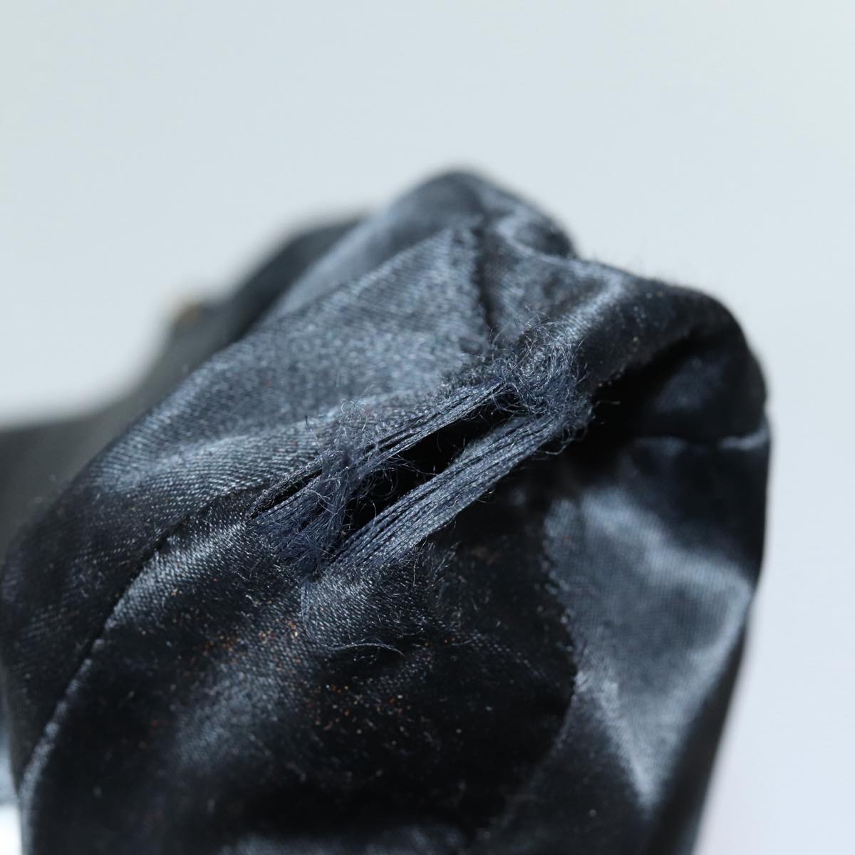 CHANEL Hand Bag Calf Skin Black CC Auth bs16380