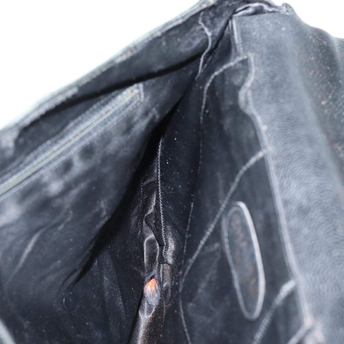 CHANEL Hand Bag Calf Skin Black CC Auth bs16380