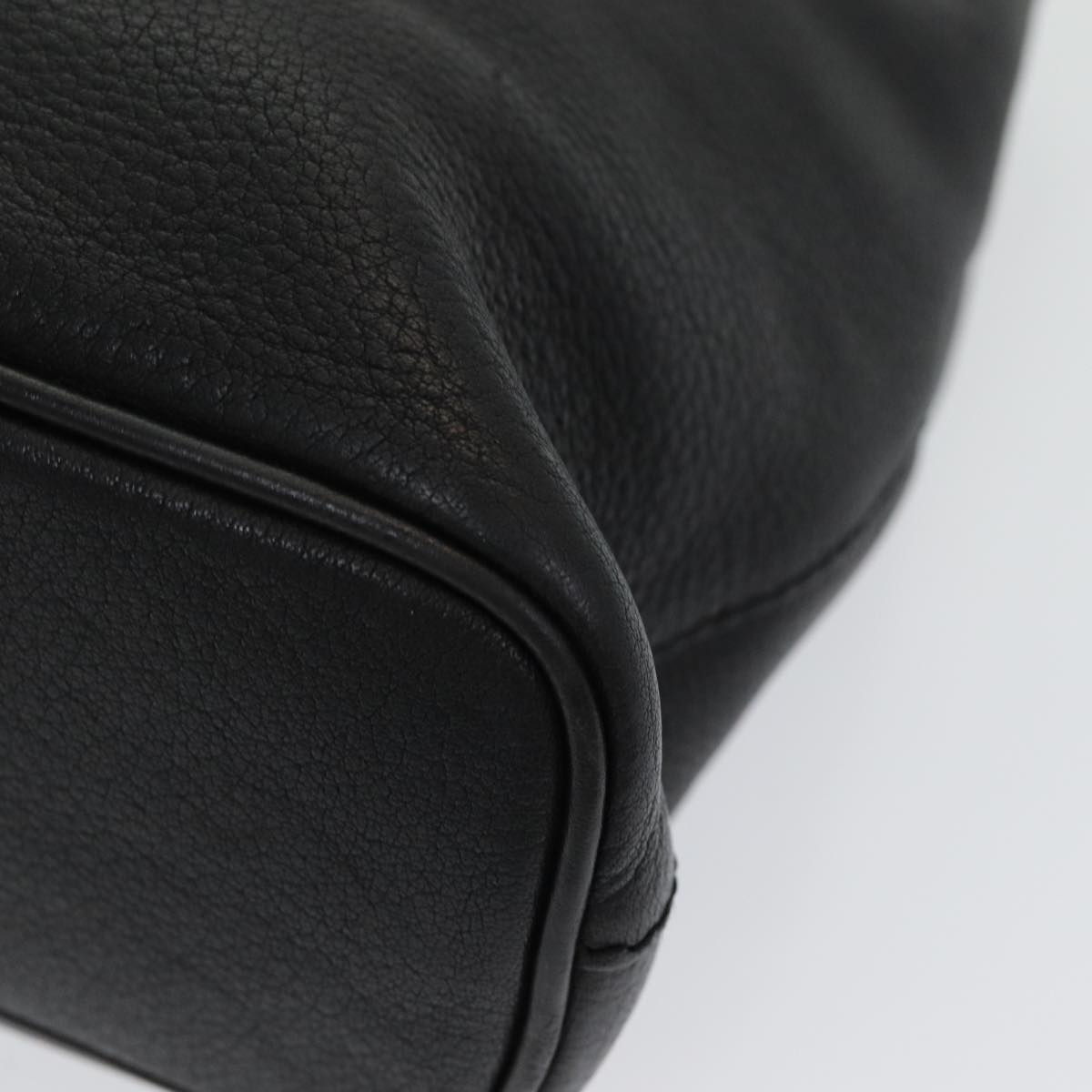 Burberrys Hand Bag Leather Black Auth bs16614