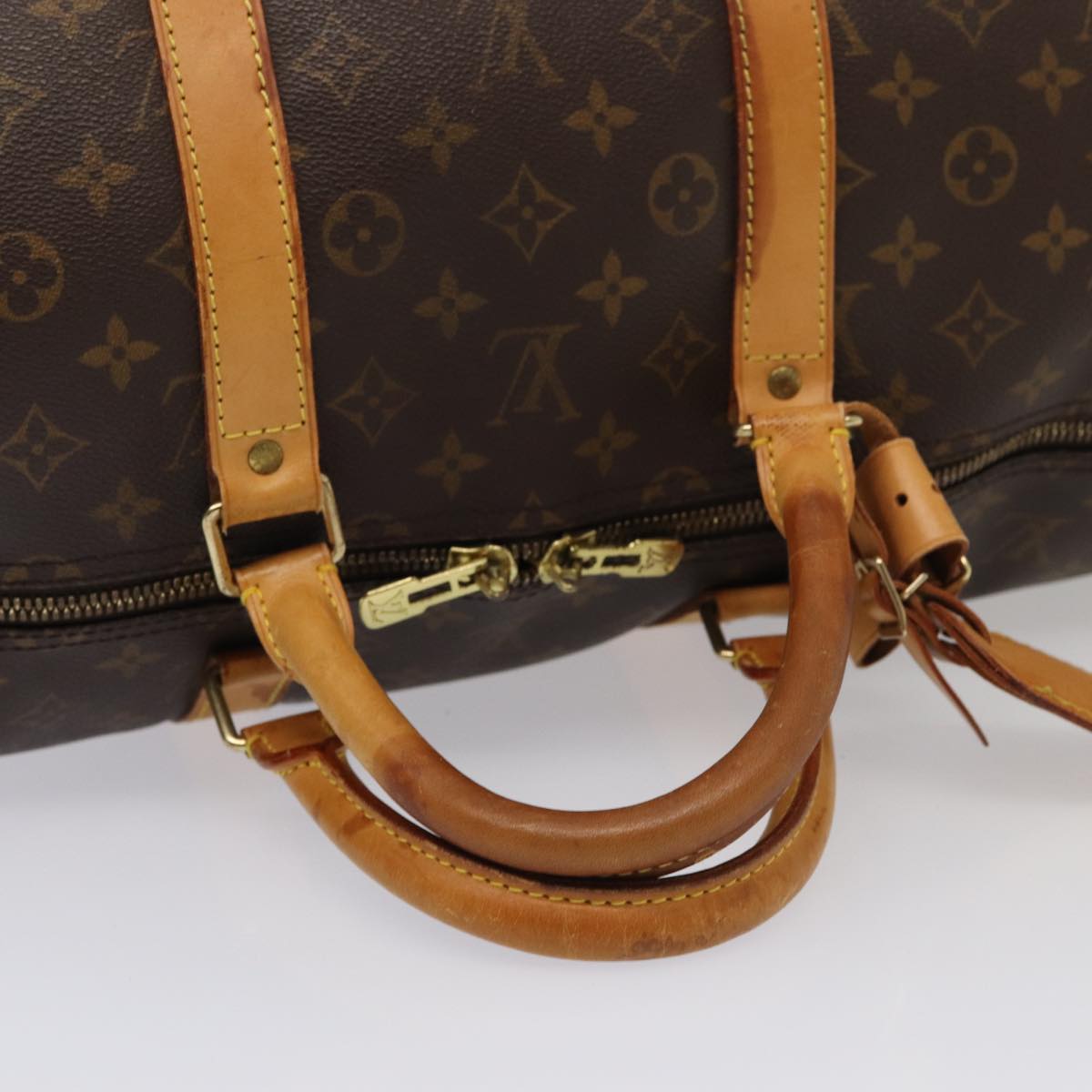 LOUIS VUITTON Monogram Keepall Bandouliere 55 Boston Bag M41414 LV Auth bs16939
