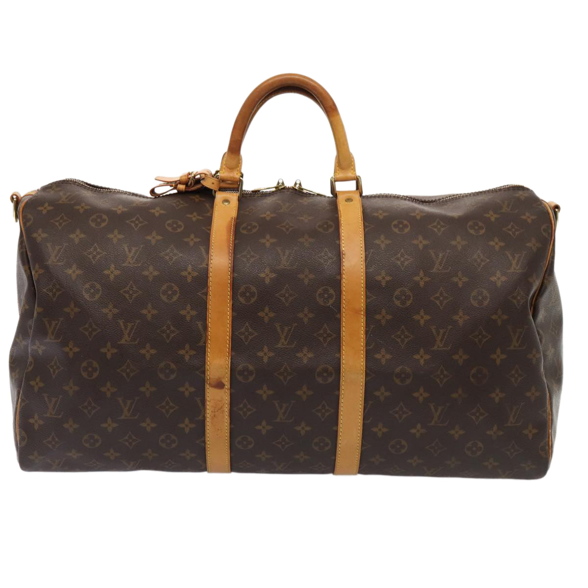 LOUIS VUITTON Monogram Keepall Bandouliere 55 Boston Bag M41414 LV Auth bs16939