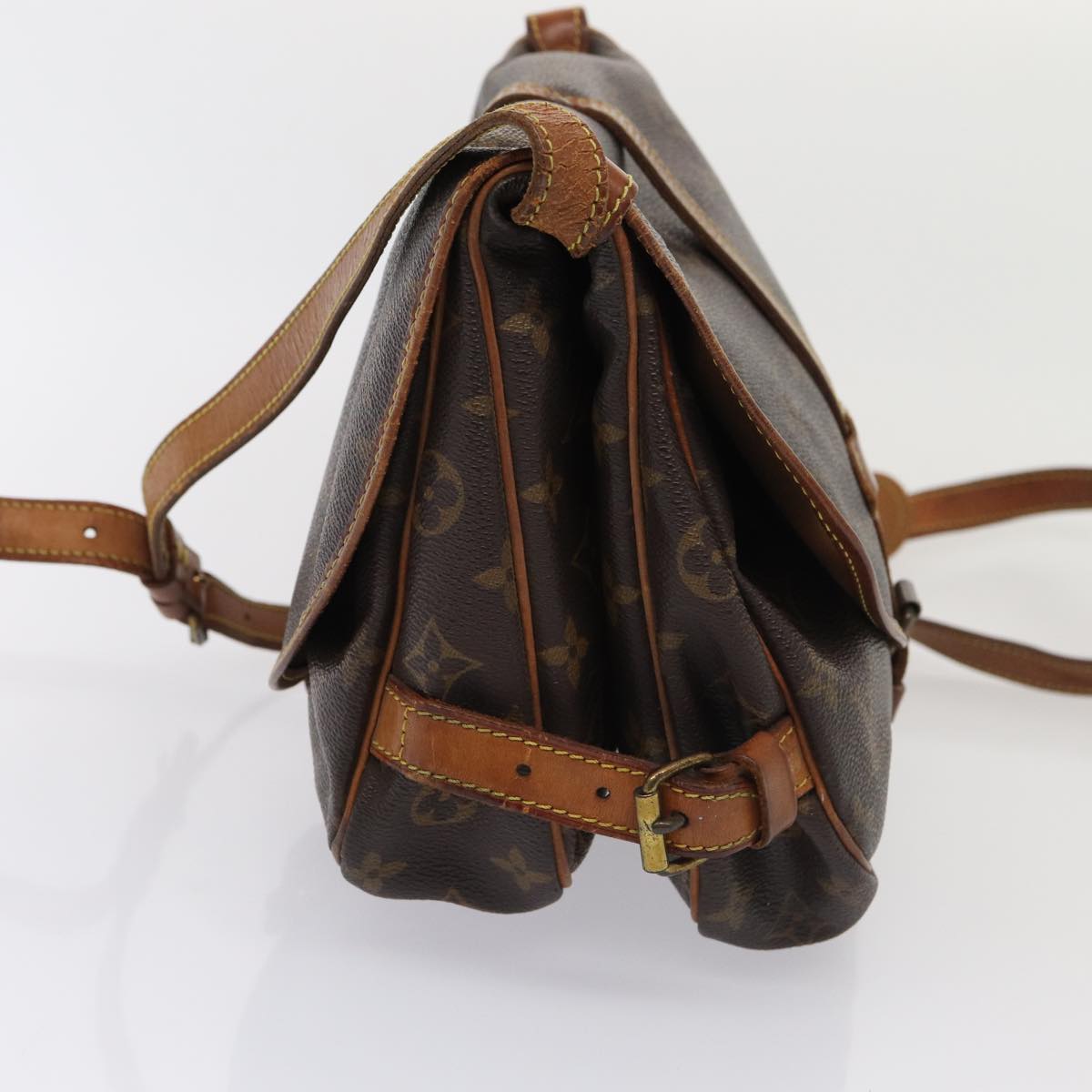 LOUIS VUITTON Monogram Saumur 30 Shoulder Bag M42256 LV Auth bs16947