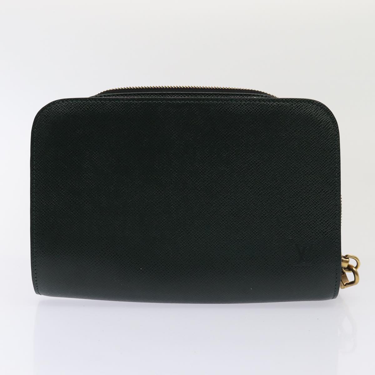 LOUIS VUITTON Taiga LV Cup Clutch Shoulder Bag 2Set Grizzly Gray LV Auth bs16969