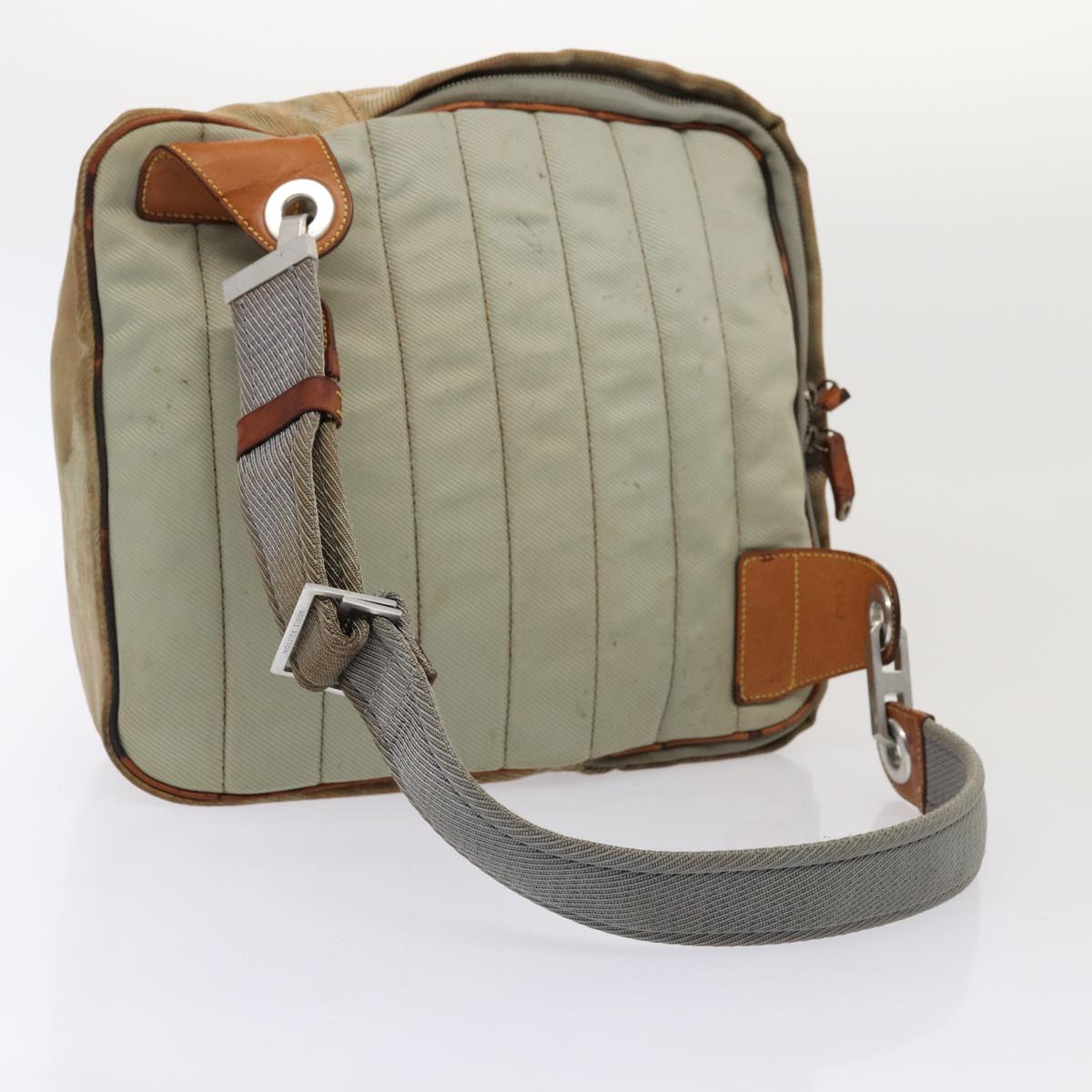 LOUIS VUITTON Taiga LV Cup Clutch Shoulder Bag 2Set Grizzly Gray LV Auth bs16969