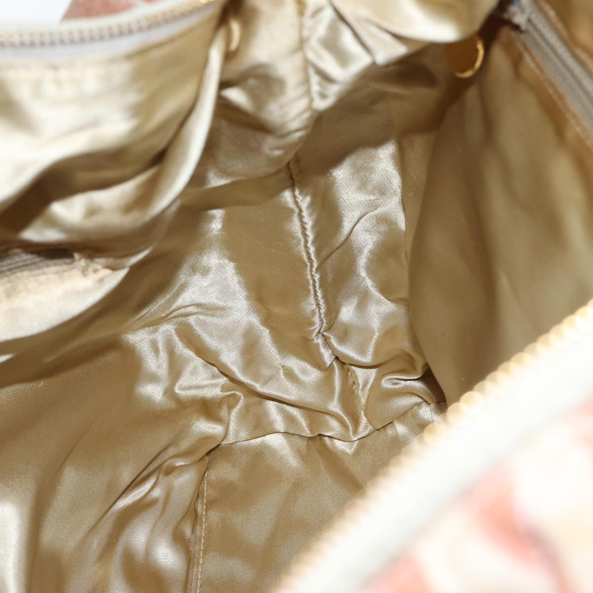 CHANEL Matelasse Chain Shoulder Bag Canvas Red Gold CC Auth bs17125