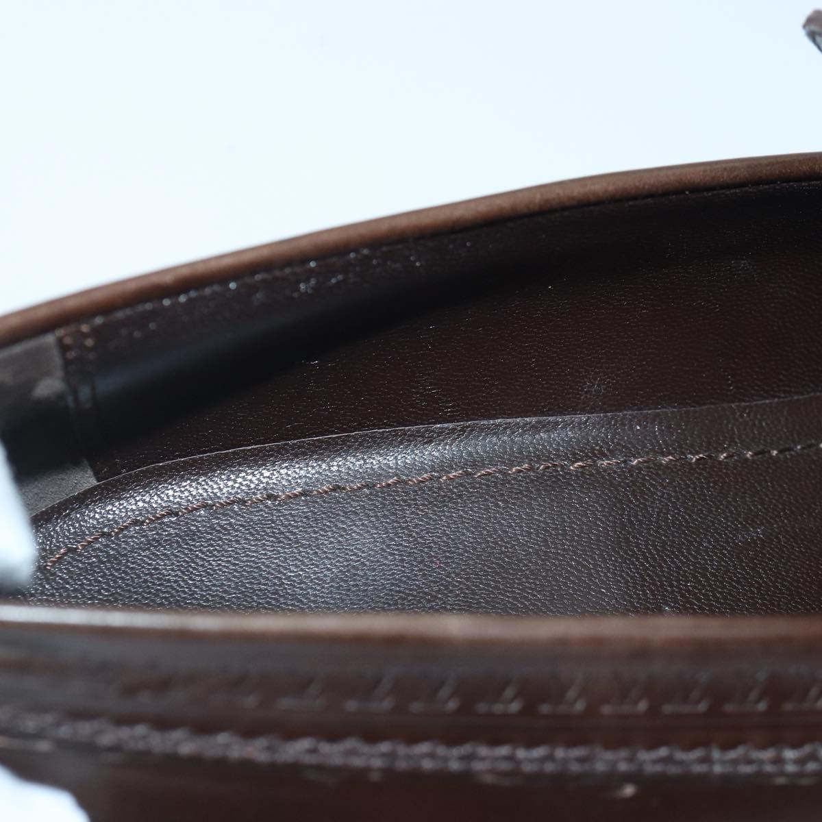 LOUIS VUITTON shoes Leather 7 Brown LV Auth bs17139