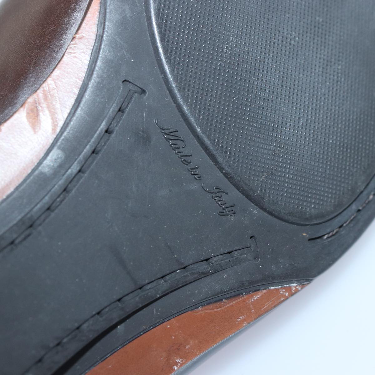 LOUIS VUITTON shoes Leather 7 Brown LV Auth bs17139